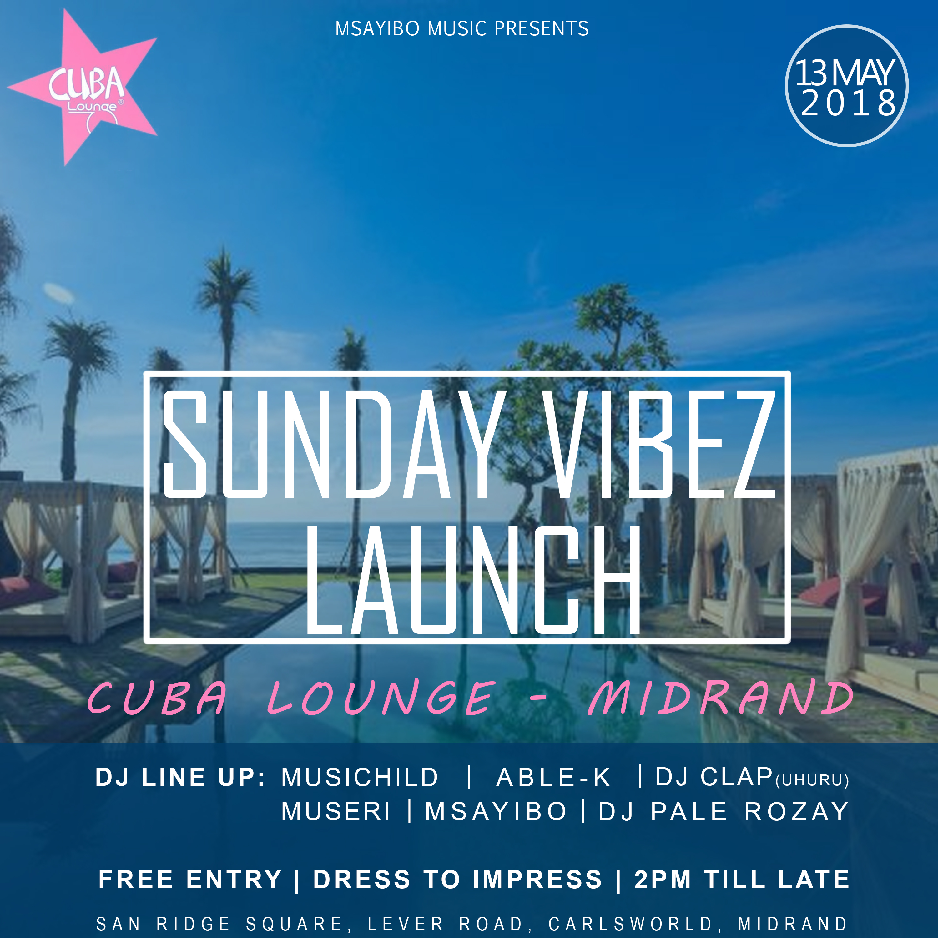 2018-05-13 Sunday Vibez (Launch) Poster